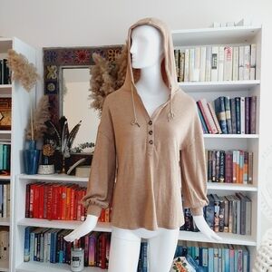 NEW Love riche Women's Tan Pullover Hoodie P5573
